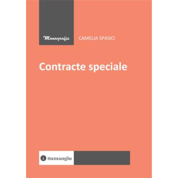 Lucrarea&nbsp;Contracte speciale&nbsp;ofera o privire de ansamblu asupra tabloului contractelor speciale reglementate de Codul civil Realizand o prezentare a fiecaruia dintre acestea autoarea procedeaza la detalierea aspectelor ce caracterizeaza fiecare contract in parte oferind intr-o maniera structurata informatii cu privire la notiunile de baza precum consimtamantul obiectul cauza forma sau obligatiile fiecarui cocontractant specifice fiecarui tip de 
