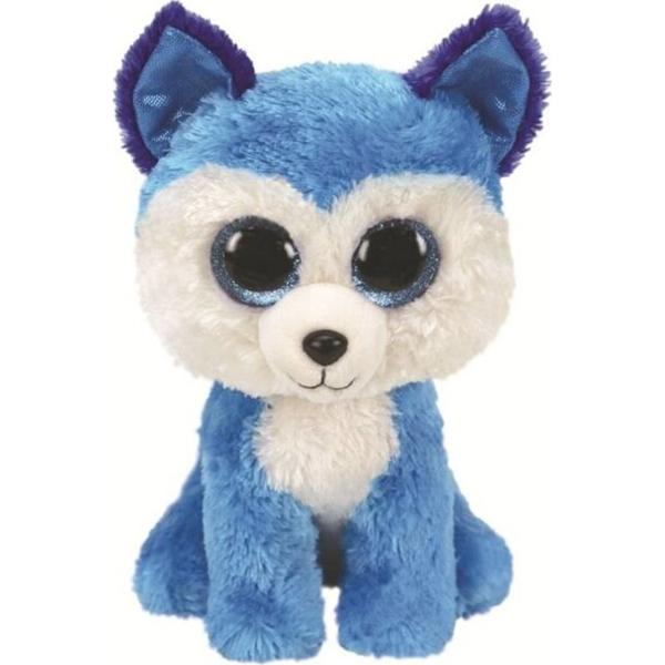 Jucarie de plus TY Beanie Boos - PRINCE caine husky albastru 15 cm TY36310