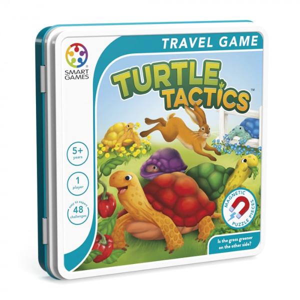 Smart Games - Turtle Tactics joc de logic&259; cu 48 de provoc&259;riSmart Games - Turtle Tactics propune copiilor o serie de 48 de provoc&259;ri logice fiecare cu niveluri diferite de dificultate Sistemul inovator cu &539;estoase &537;i blocuri permite aranjamente variate men&539;in&acirc;nd interesul la fiecare joc Potrivit pentru copii de 5 aniJocul este conceput pentru a fi jucat individual &537;i presupune plasarea &539;estoaselor &537;i a blocurilor 