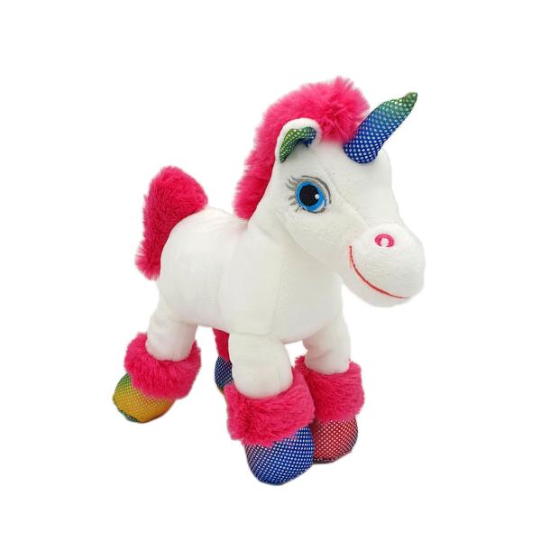 Unicorn alb si roz - jucarie din plus cu sunet 22 cmUnicorn alb si roz - jucarie din plus cu sunet 22 cm o jucarie feerica pentru micuta ta Alege cu incredere un model special de unicorn alb cu coama colorata copite si corn cu sclipici Sunetul care se declansaseaza la atingere il incadreaza perfect in atmosfera de basm din care a coborat doar pentru tineAlege cele mai frumoase jucarii pentru copilul tau alege un model inedit de unicorn special 