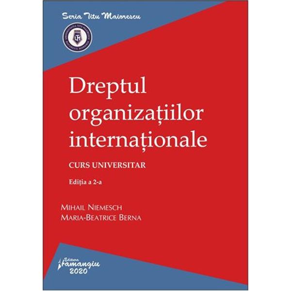 Cursul universitar Dreptul organizatiilor internationale prezinta sub forma sistematizata si rezumativa aspecte esentiale referitoare la specificul relatiilor internationale si al dreptului international public evidentiind raporturile de interconditionare dintre acesteaParticularitatile comunitatii internationale rezulta din luarea in considerare a elementelor generale si speciale ale organizatiilor internationale respectiv din sublinierea modului in care 