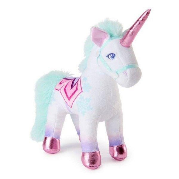 Unicornul de 17cm este o jucarie de plus inspirata din universul magic al seriei Unicorn Academy ideala pentru copiii care iubesc povestile fantastice si personaje fermecate Realizat din materiale moi si placute la atingere acest unicorn colorat impresioneaza prin coama bogata in nuante vibrante si cornul stralucitor oferind un aspect spectaculos si atragatorDetaliile atent realizate precum hamul decorativ si expresia blanda a fetei transforma plusul intr-un companion perfect pentru 