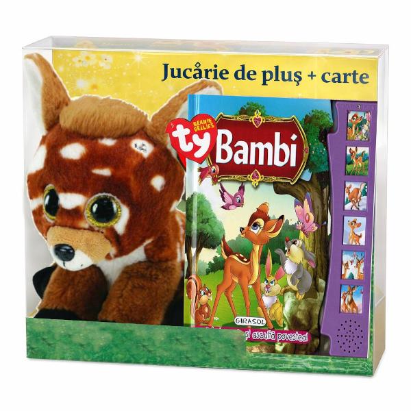Jucarie de plus TY Beanie Babies BUCKLEY - caprioara 15 cm TY70008cartea&nbsp;Citeste si asculta - Bambi&nbsp;&nbsp;