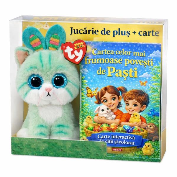 Pachet format din jucariaJucarie de plus TY Beanie Boos - GUMDROP pisicuta 15 cm TY 37368Cartea celor mai frumoase pove&537;ti de Pa&537;tiCarte interactiv&259; de citit &537;i colorat &ndash; Editura REGISAceast&259; carte s-a n&259;scut din dorin&539;a de a aduce &icirc;n inimile copiilor lumina credin&539;a &537;i bucuria s&259;rb&259;torii Pa&537;telui