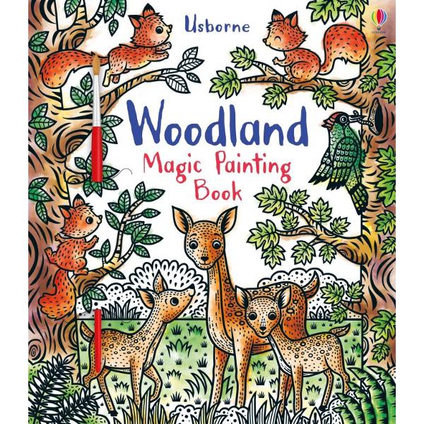 Bring the woodland to life as you brush water over the black and white illustrations in this beautiful book Sixteen detailed pictures include harvest mice eating berries brown bears climbing trees a badger exploring at night and lots more With a handy fold-out back cover to prevent colours running through to the page beneath- All new editions contain a&nbsp;quality bamboo-handled paintbrush- Ideal for&nbsp;entertainment 