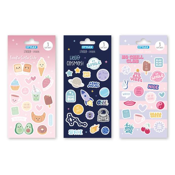 Stickere tematice Stylex- 3 modele diferite 36534Pretul afisat este per bucata Nu se poate alege modelul se livreaza aleatoriu in functie de disponibilitatea din stoc