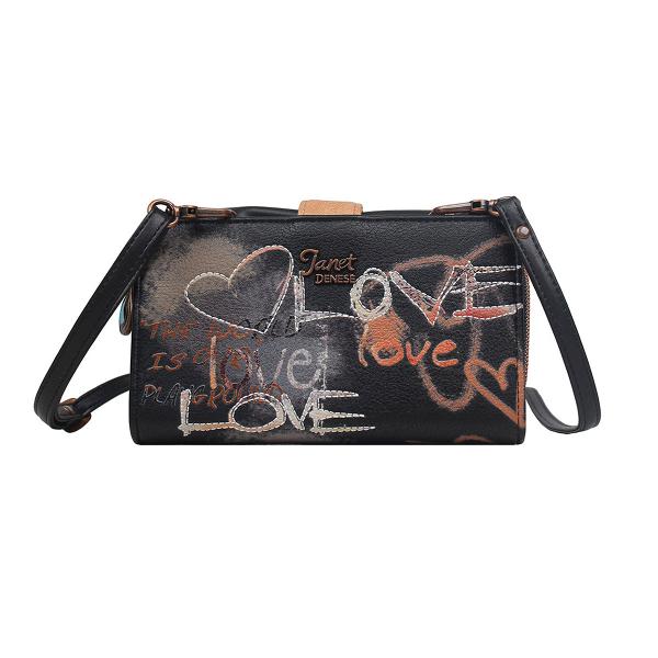 Geanta dama Janet crossbody 17x5x10 cm TV0000260Material material textil si piele ecologica