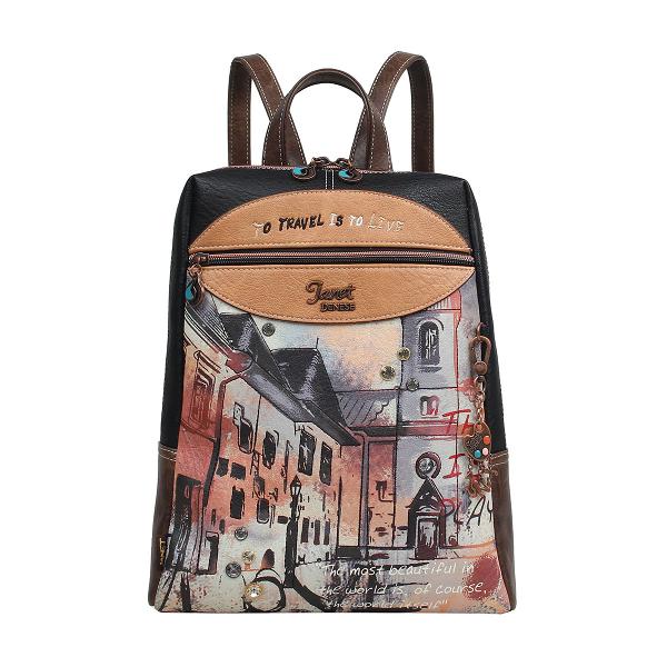 Geanta dama Janet tip rucsac 26x10x31 cm TV0000220Material material textil si piele ecologica