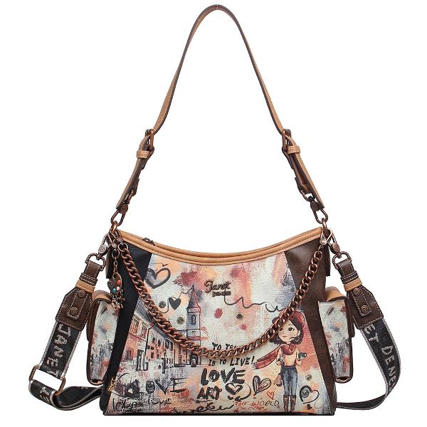 Geanta dama Janet Art Gallery 32x14x22 cm TV000135Material material textil si piele ecologica