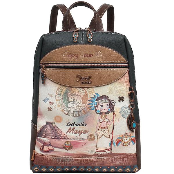 Geanta dama tip rucsac Janet 26x11x31 cm TV000022Material material textil si piele ecologica