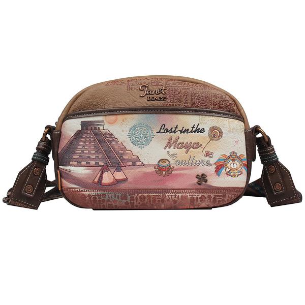 Geanta dama Janet Maya Journey crossbody 24x7x18 cm TV000007Material material textil si piele ecologica&nbsp;