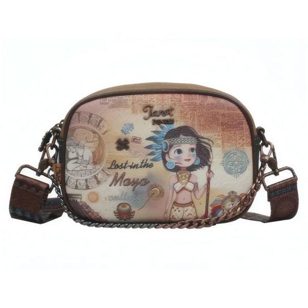 Geanta dama Janet crossbody 21x6x16 cm TV000002Material material textil si piele ecologica