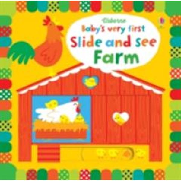 An engaging interactive board book specially designed for very young children full of vivid colours stylish illustrations and friendly farm animals Simple slider mechanisms allow the pictures to be transformed as a monkey swings through the trees a fish changes its spots and more