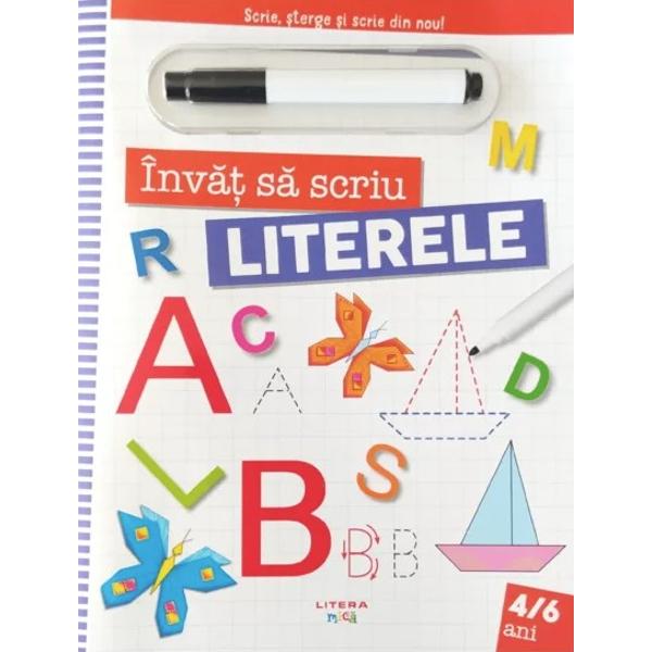 Aceast&259; carte cu pagini care se pot &537;terge este conceput&259; pentru a-i ajuta pe cei mici s&259; &icirc;&537;i dezvolte abilit&259;&539;ile esen&539;iale de scriere &537;i &icirc;i ghideaz&259; pas cu pas &icirc;n recunoa&537;terea &537;i descifrarea literelor alfabetului&nbsp;