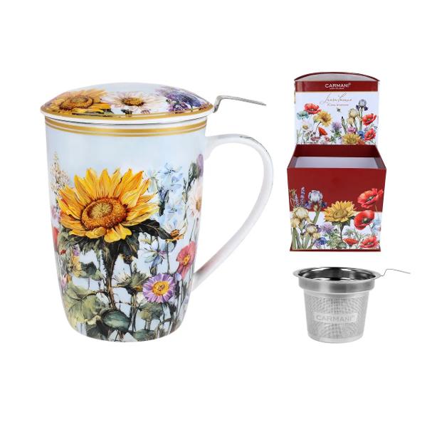 Can&259; elegant&259; din por&539;elan fin cu o capacitate generoas&259; de 600 ml decorat&259; cu un delicat motiv &bdquo;Paji&537;te cu flori&rdquo; semnat de artista Laura Lozano Designul floral plin de culoare &537;i naturale&539;e aduce &icirc;n prim-plan frumuse&539;ea unei paji&537;ti &icirc;nflorite cre&acirc;nd o atmosfer&259; relaxant&259; &537;i plin&259; de prospe&539;imeCana este 