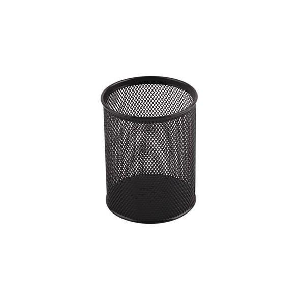 Suport instrumente de scris OFFICE COVER 802 plasa metalica cilindric negru S155