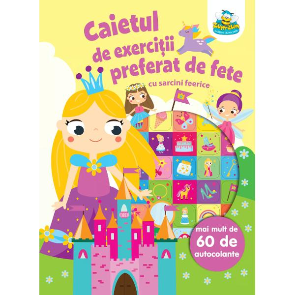 Acest caiet con&539;ine multe exerci&539;ii juc&259;u&537;e care te poart&259; &icirc;n lumea magic&259; a fetelor unde z&acirc;nele prin&539;esele &537;i sirenele te a&537;teapt&259; la fiecare sarcin&259; Puzzle-urile magice sunt un motiv real de relaxare iar s&259; lipe&537;ti cele peste 60 de autocolante va fi foarte distractivSarcinile din acest caiet sunt &icirc;nso&539;ite de imagini ceea ce duce la o &icirc;n&539;elegere rapid&259; a acestora astfel 