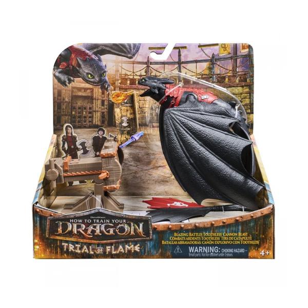 Setul Cum Sa Iti Dresezi Dragonul Incercarea Flacarii aduce aventura dragonilor in camera copilului tau Include dragonul Toothless si o catapulta pentru lupte pline de imaginatieDragon detaliat inspirat din seria popularaCatapulta functionala pentru lansarea proiectilelorDesign realist cu aripi sculptate si finisaje atent realizateStimuleaza jocul activ si coordonarea mana-ochiPerfect pentru recrearea scenelor preferate sau pentru 