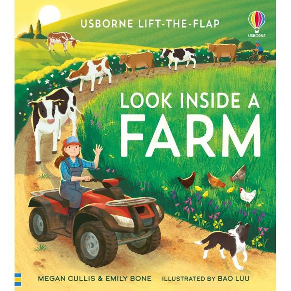 What happens inside a farm Lift the flaps to find out what a busy farmer and her family do throughout the year from milking cows and shearing sheep to hosting an open day running a farm shop and welcoming guests for pick your own The book gives children an insight into daily life on a family-run farm as every member of the family works together to keep the farm running