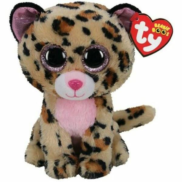 Jucarie de plus TY Beanie Boos - Livvie leopard 15 cm TY 36367