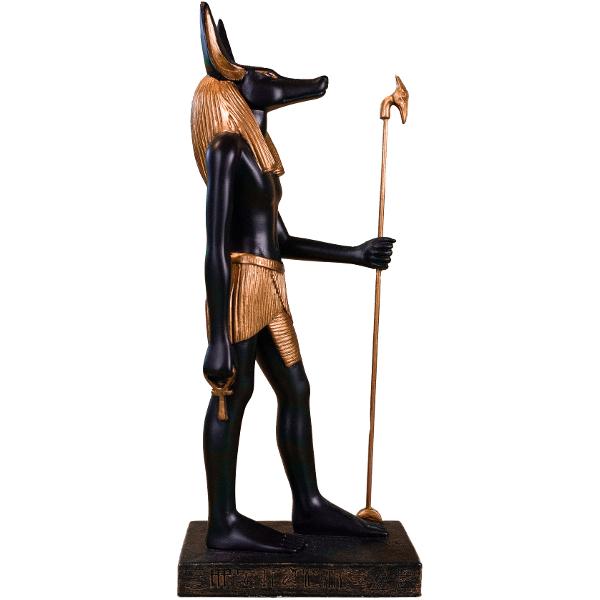 Adu la via&539;&259; misticismul Egiptului antic cu aceast&259; figurin&259; uimitoare a lui Anubis zeul care proteja mor&539;ii p&259;zea mumiile &537;i c&259;l&259;uzea sufletele c&259;tre via&539;a de apoi Cu capul s&259;u emblematic de &537;acal &537;i detaliile elegante aceast&259; figurin&259; radiaz&259; putere protec&539;ie &537;i misterPerfect pentru colec&539;ionarii de figuri mitologice fanii culturii 