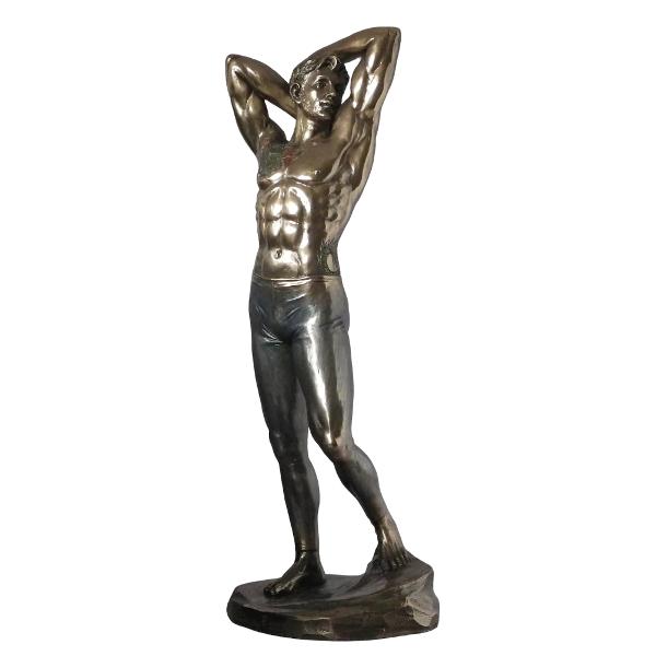 Statueta Polystone limbajul trupului - barbat tatuat 29 cm WU78300