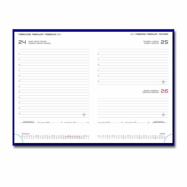 Descopera agenda Artilux A5 datata partenerul tau de incredere in organizarea zilnica si planificarea eficienta Cu un design elegant si functional aceasta agenda este ideala pentru profesionisti studenti si oricine doreste sa pastreze o evidenta clara a activitatilor si notitelorCaracteristici specialeFormat finit&nbsp;145 x 205 cm &ndash; Dimensiunea perfecta pentru a fi purtata in geanta sau rucsacHartie 