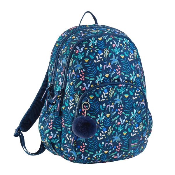 Ghiozdanul din colec&539;ia&nbsp;Jungle&nbsp;de la Miquelrius este perfect pentru elevii care au nevoie de spa&539;iu suplimentar &537;i compartimentare eficient&259; Construit din&nbsp;poliester reciclat combin&259; rezisten&539;a cu respectul fa&539;&259; de mediu Cele&nbsp;trei compartimente 