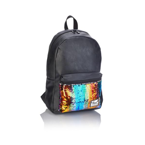 Ghiozdan rucsac HASH 2 compartimente piele ecologica dim 45x29x16 cm S502019091