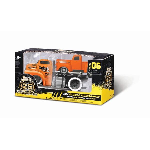 Produsul se vinde individual si nu se poate alege un anumit modelPachetul contine 1 x&nbsp;set camion si masinuta scara 164NotaAcest produs este disponibil in mai multe modeleProdusul se vinde individualLivrarea modelului se va realiza in mod aleatorNu se poate alege un anumit modelSet Muscle 