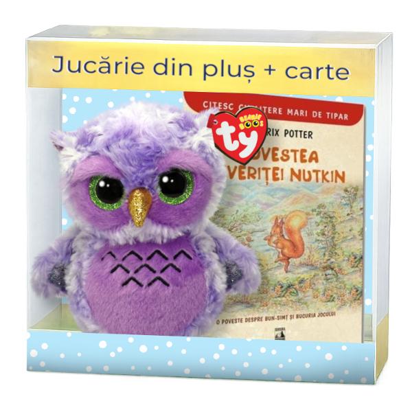 Pachet format dinJucarie de plus TY Beanie Boos Boos - Owlivia bufnita mov 15 cm TY37364Si carteaPovestea veveritei NutkinPovestea veveri&539;ei Nutkin&nbsp;este o aventur&259; plin&259; de energie &537;i 