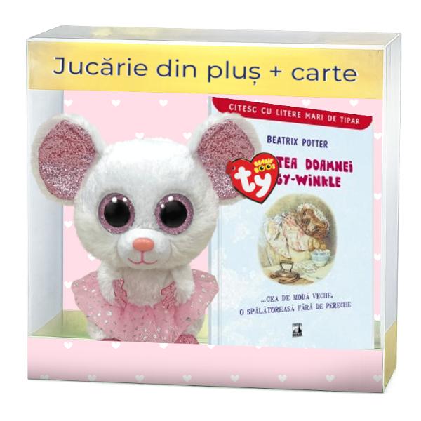 Pachet format dinJucarie din plus BOOS NINA - Soricel balerina alba 24 cm TY36488si carteaPovestea doamnei Tiggy-Winkle cea de moda veche o sapalatoreasa fara de perecheAceast&259; versiune adaptat&259; p&259;streaz&259; farmecul de alt&259;dat&259; dar folose&537;te un ritm vioi &537;i cuvinte juc&259;u&537;e 