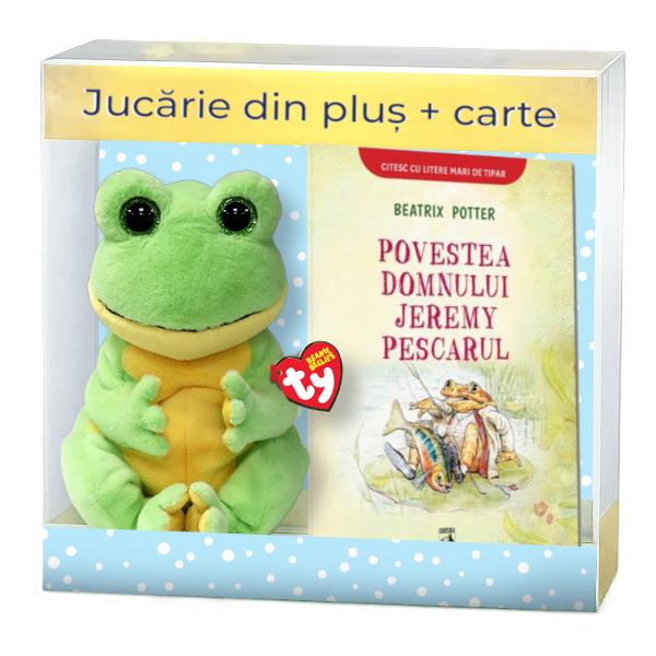 Pachet format din&nbsp;Jucarie de plus TY Beanie Bellies - Snapper broasca 15 cm TY41052si carteaPovestea domnului Jeremy PescarulDomnul Jeremy Pescarul are o zi plina de aventuri &bdquo;pescare&537;ti&rdquo; c&acirc;ndiese cu barca pe iaz pentru a prinde c&acirc;&539;iva pe&537;ti&537;ori pentru cina&icirc;ncal&539;at &icirc;n galo&537;ii sai cei mai stralucitoriScrisa pe c&acirc;nd 