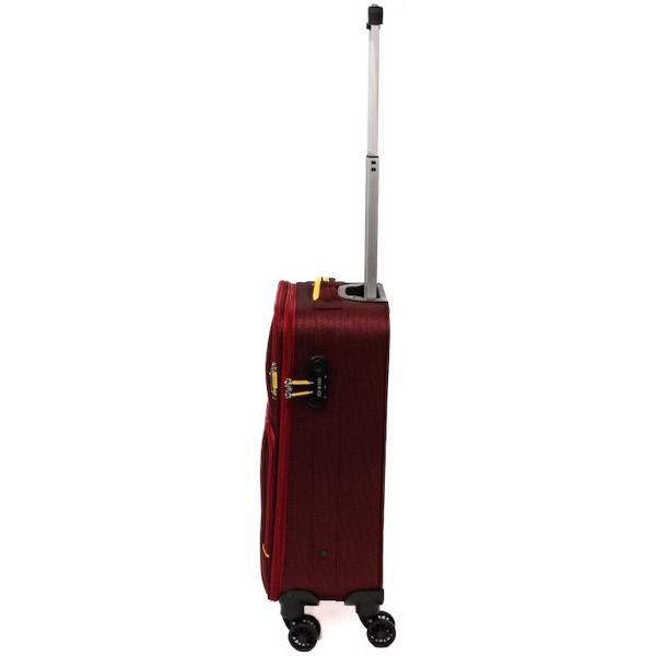 Troler Lamonza Lime cifru 50 cm 23kg rosu&nbsp;Troler cu 4 roti prevazut cu un buzunar frontal cu fermoarSistem de inchidere cu cifruPlacuta identificareManer superior pentru manevrare mai usoaraInteriorul este captusit in totalitate si prezinta curele elastice pentru fixarea bagajelor iar capacul are un buzunar interior inchis cu fermoarDimensiuni 55x36x22 cm