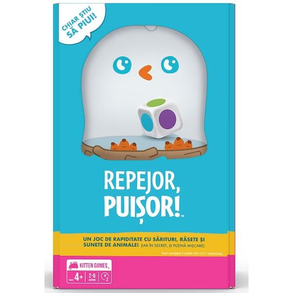 Jocul este potrivit pentru copii dar si pentru adulti si are un mecanism foarte usor de inteles si dinamic O runda dureaza aproximativ doua minute si se poate juca in 2 - 6 jucatoriScopul jocului este sa treci peste provocarile amuzante cat mai repede si sa nu fi prins cu puisorul asupra ta cand se termina timpulNumar jucatori 2-6 jucatoriVarsta 4-8 ani