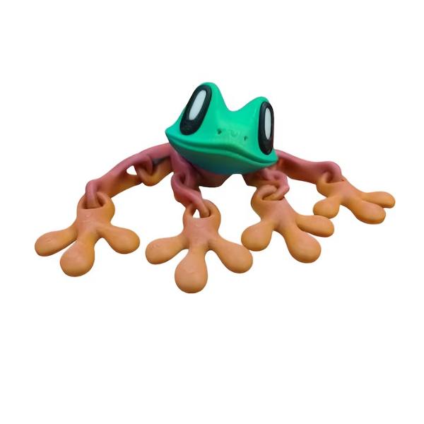 Broasca PRINT3D articulata printata 3D multicolorPret per bucata nu se poate alege culoareaDescopera figurina noastra broasca multicolora imprimata 3D Este o jucarie captivanta pentru copii de toate varstele Realizata din filament multicolor aceasta broscuta are ochi expresivi care aduc un zambet pe fata oricui Perfecta pentru joaca sau decor aceasta figurina aduce un strop de culoare si veselie in orice casa Ideala ca si 