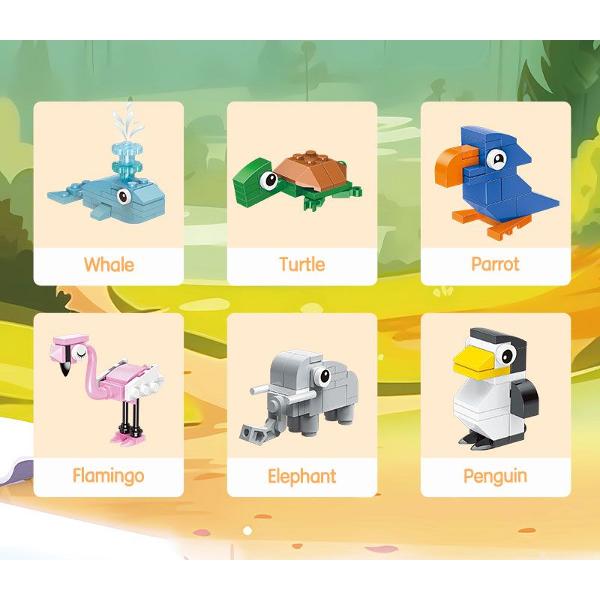 Blocuri constructii Deli model animale  asortate din plastic O jucarie creativa si educativa pentru cei mici si cei mari Dezvolta creativitatea si imaginatia copiilor Aspect realist design dragut Utile pentru imbunatatirea dexteritatii copiilorPretul afisat este per bucata Nu se poate alege modelul se livreaza aleatoriu in functie de disponibilitatea din stoc