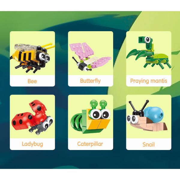 Blocuri constructii Deli model insecte  asortate din plastic O jucarie creativa si educativa pentru cei mici si cei mari Dezvolta creativitatea si imaginatia copiilor Aspect realist design dragut Utile pentru imbunatatirea dexteritatii copiilorPretul afisat este per bucata Nu se poate alege modelul se livreaza aleatoriu in functie de disponibilitatea din stoc