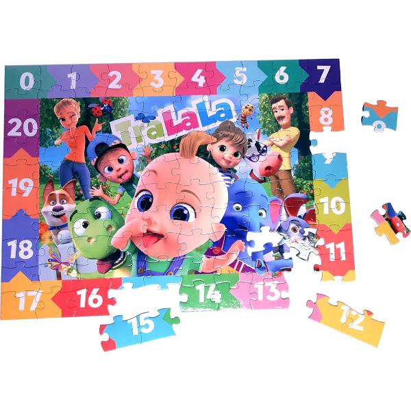 Personajele TraLaLa canalul num&259;rul 1 de YouTube din Rom&acirc;nia te ajut&259; s&259; &icirc;nve&539;i numereleUn puzzle de 100 de piese care stimuleaz&259; g&acirc;ndirea logic&259; a copilului t&259;u &icirc;i antreneaz&259; r&259;bdarea &537;i are &icirc;n acela&537;i timp o valoare educativ&259;Piesele mari se &icirc;mbin&259; cu u&537;urin&539;&259; iar la final copilul poate exersa recunoa&537;terea numerelorAbilit&259;&539;i 
