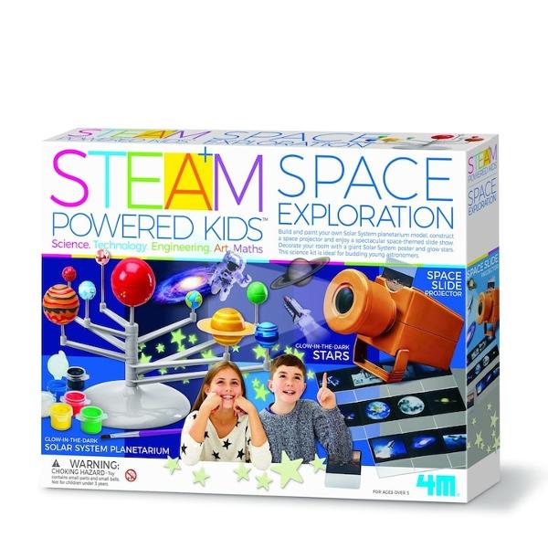 Bucurati-va de acest kit STEAM mare pentru explorarea spatialaConstruieste si picteaza propriul tau model de planetariu al sistemului solar; construiti un proiector spatial si bucurati-va de prezentarea spectaculoasa de diapozitive a spatiuluiDecoreaza-ti camera cu un poster gigant al sistemului solar si cu stele stralucitoareAcesta este un kit de proiect stiintific interesant pentru explorarea spatiului Acest kit stiintific este ideal pentru tinerii astronomi 