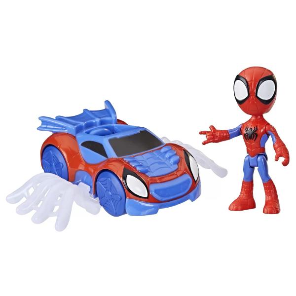 Intra in actiune cu aceste seturi cu figurina si vehicul cu personajele din Paienjenelul Marvel si prietenii lui uimitori Aceste seturi include o figura de actiune de 10 cm un vehicul si un accesoriu astfel incat copiii sa poata intra in actiune pentru a ajuta echipa Spidey sa-i doboare pe cei rai Inspirate din serialul prescolar Marvel copiilor le va placea sa descopere aceste seturi cu supereroii lor preferati si sa recreeze aventurile epice din serialul animat Fiecare set se vinde 