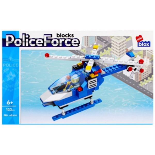 Joc constructie puzzle Elicopter de Politie PVC Alleblox 478233 122 piese NO AB2011 27X17X5Blocurile cresc performanta mentala ceea ce se traduce in creativitate stimuleaza imaginatia si au un impact pozitiv asupra dezvoltarii copilului elicopterul de politie are elemente mobile dupa asamblare