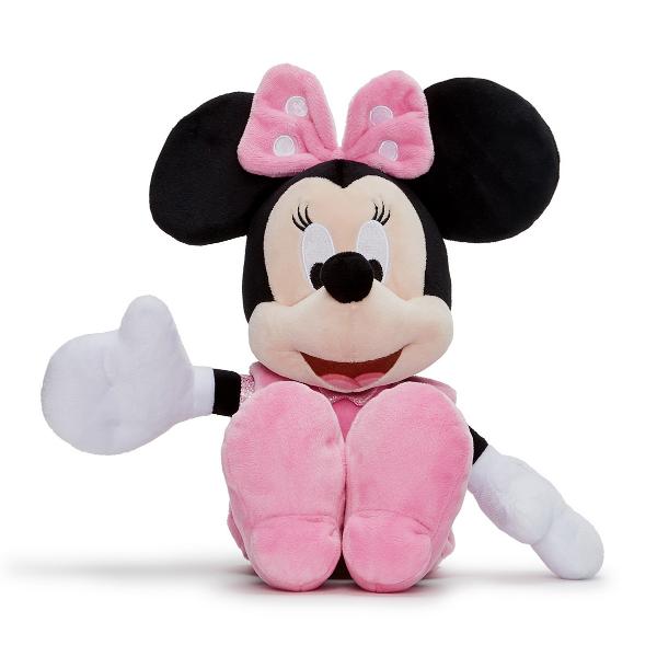 Stim ca primul cel mai bun prieten al celui mic este jucaria de plus cea alaturi de care descopera lumea si doarme linistit noaptea Minnie Mouse este prietena lui Mickey Mouse Are o personalitate placuta si este recunoscuta pentru colectia ei de funde mari de diferite culori pe care le pune pe cap Aceasta jucarie de plus este fabricata dintr-un material de calitate rezistent si in conformitate cu cerintele de calitate Disney Dimensiunea ei este de 35 de centimetri