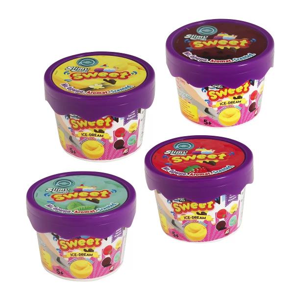 Pre&539;ul afi&537;at este pentru o singur&259; bucat&259;Culoarea &537;i modelul se aloc&259; aleatoriuAi parte de o distractie slimy cu aceste galetuse Slimy Sweet Ice Cream Acestea vin in 4 combinatii de culori menta capsuni ciocolata sau vanilie fiecare cu un miros minunat Amesteca-le pe toate pentru a-ti crea propria inghetata nebunatica&nbsp;