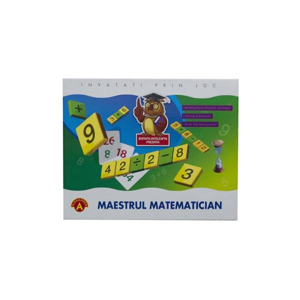 Maestrul matematician&nbsp;este un joc captivant in care iubitorii de matematica pot verifica cat de experti sunt iar cei ce fug de matematica descopera ca aritmetica nu este asa de grea precum pare Un joc cu reguli simple dinamic si care antreneaza mintea Nivelurile de dificultate adaptabile fac jocul sa fie indragit de scolari si adultiContine&nbsp;&nbsp; &nbsp;72 piese cu cifre&nbsp; 36 piese cu 