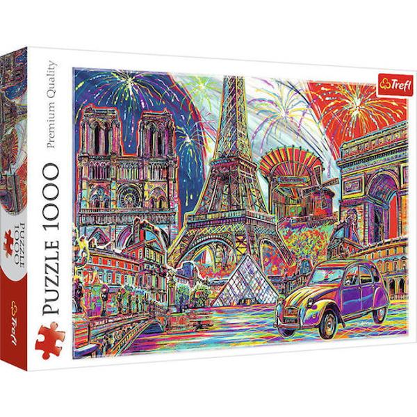 Puzzle de 1000 de piese reprezent&acirc;nd ParisulDup&259; asamblare va rezulta o imagine de 68x48 cmCalitatea &icirc;nalt&259; satura&539;ia culorilor &537;i siguran&539;a asambl&259;rii sunt asigurate de h&acirc;rtia calandrat&259; care reflect&259; lumina acoperit&259; cu vopsele ecologice alimentare