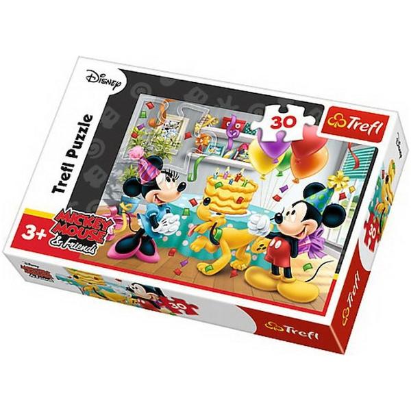 Puzzle Trefl Disney Mickey Mouse Tortul aniversar 30 piese&nbsp;Un puzzle de calitate trebuie sa fie relaxant si distractiv Aranjarea unui puzzle constitue atat pentru copii cat si pentru adulti este o modalitate deosebita de dezvoltare a indemanarii spiritului de observatie si a concentrarii Trefl este o companie poloneza cu sediul central in regiunea Pomorze Incepand din 1985 compania a inceput sa produca puzzle-uri dezvolatand ulterior si 