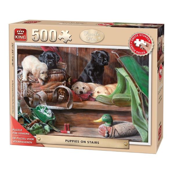 Puzzle 500 piese Puppies On The StairsPetrece-ti timpul liber intr-un mod constructiv Rezolvarea puzzle-urilor te ajuta sa iti dezvolti noi aptitudiniCaracteristiciDimensiune puzzle 68x49 cmDimensiune cutie 28x24x65 cmVarsta recomandata 10 aniAtentionare Produsul este contraindicat copiilor sub varsta de 3 ani deoarece poate contine piese mici care pot fi inghitite sau inhalate existand 