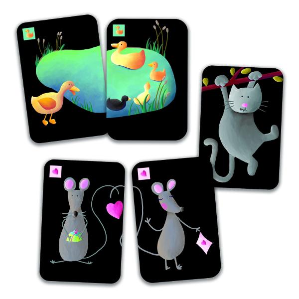 Jocul de c&259;r&539;i Djeco Mistigri este un joc de asociere pentru copii de 4-7 ani u&537;or de &icirc;n&539;eles &537;i rapid de jucat Brandul Djeco propune un mod pl&259;cut de a exersa aten&539;ia &537;i g&acirc;ndirea logic&259; printr-un joc clasic de perechiLa &icirc;nceput se &icirc;mpart toate c&259;r&539;ile &icirc;ntre juc&259;tori Fiecare &icirc;&537;i caut&259; &icirc;n m&acirc;n&259; perechile identice &537;i le pune jos pe mas&259; Apoi pe 