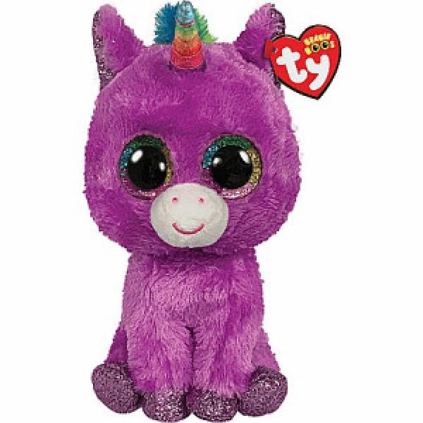 Jucarie de plus TY Beanie Boos - Rosette unicorn mov 15 cm TY36328